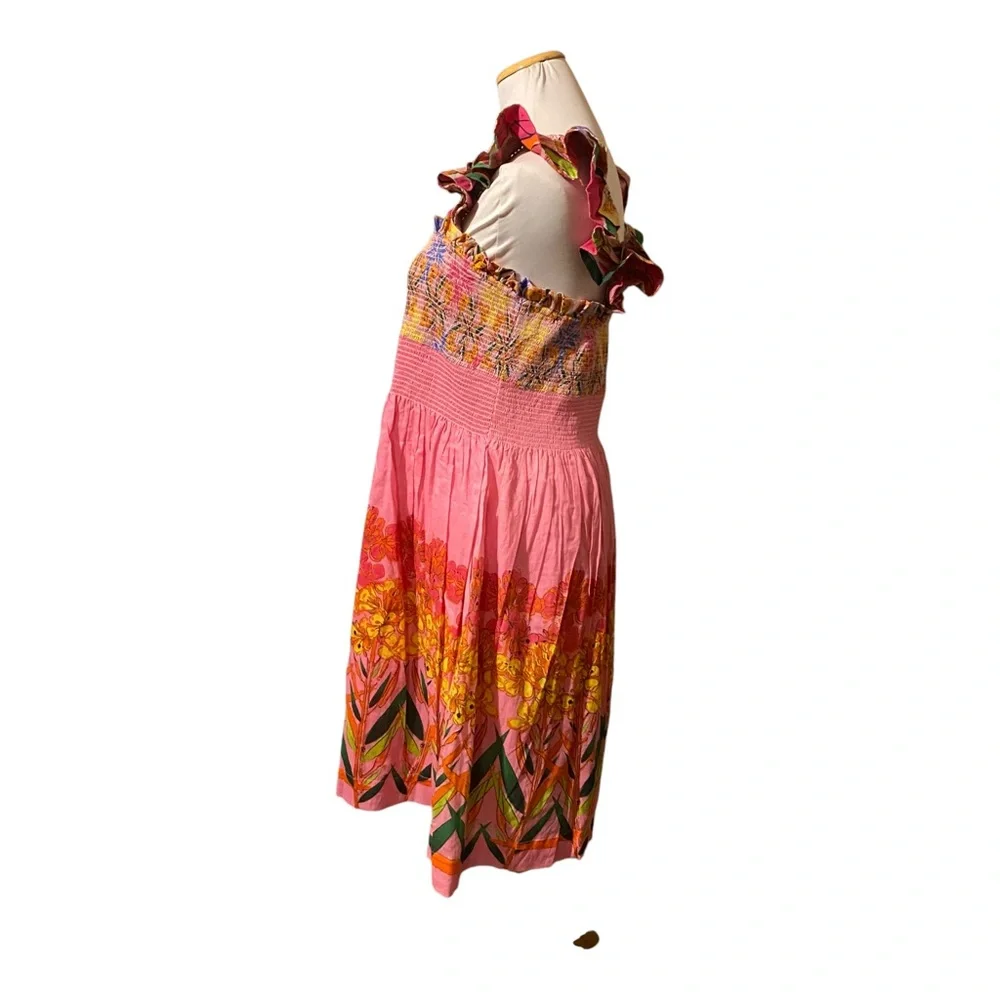 NWT Anthropologie Roopa Pemmaraju Tropical Print Ruffle Sleeve Sundress - Picture 5 of 10